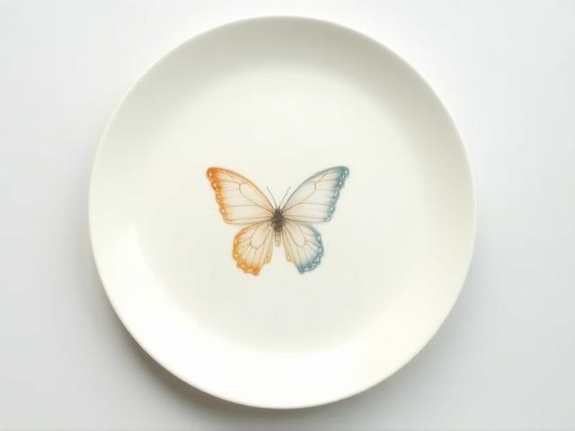 蝶が舞う美しい絵皿